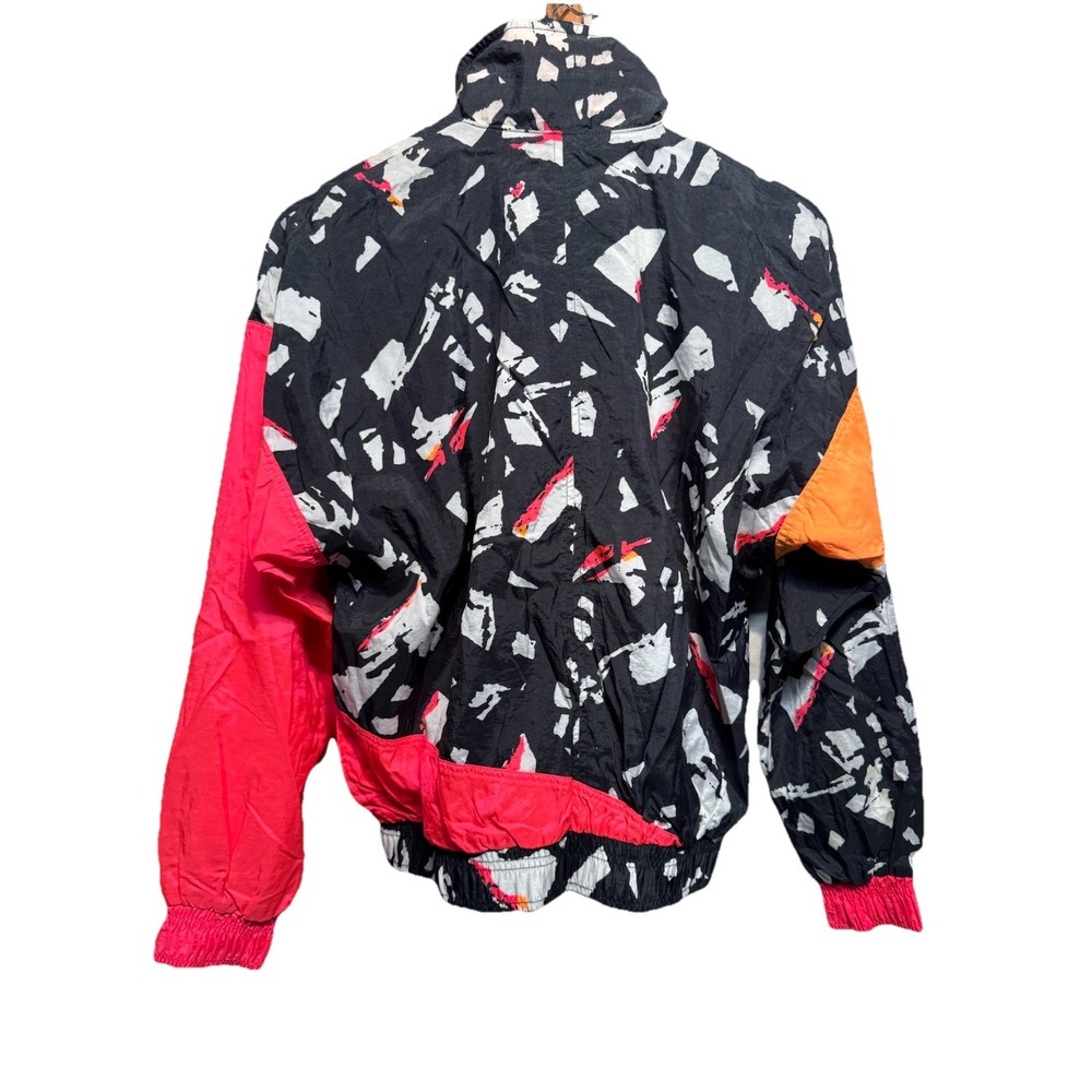 VTG 80s/90s NIKE Elite Color Block Colorful Windbreaker Track Jacket S Full Zip - Picture 2 of 13